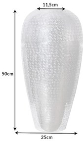 Váza Arga Orient 50cm strieborná