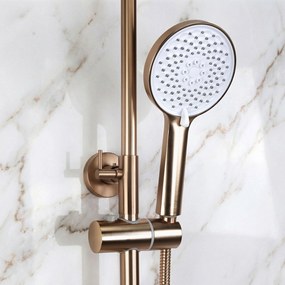 Rea Ontario, sprchový set nástenný s dažďovou sprchou, medená matná, REA-P9496