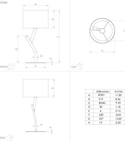 Eglo 39888 - Stolná lampa BALNARIO 1xE27/40W/230V