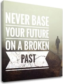 Motivačný obraz na stenu Never base your future_002