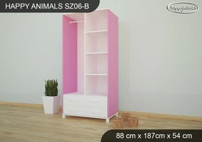 Detská skriňa ZVIERACIE KAMARÁTI - TYP 6B