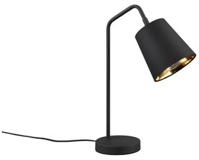 Čierna stolová lampa s textilným tienidlom (výška 45 cm) Buddy – Trio