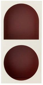 Červená/biela nástenná knižnica 30x60 cm Graphia – Bloomingville