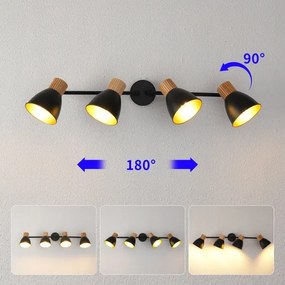 Brilagi - Bodové svietidlo ODENSE 4xE14/10W/230V kaučukovník/čierna