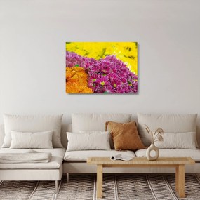 Sklenený obraz ružového kvetu (70x50 cm)