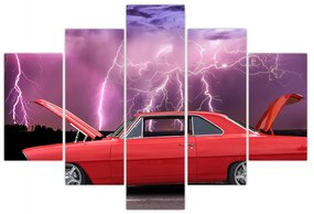 Obraz červeného auta (150x105 cm)