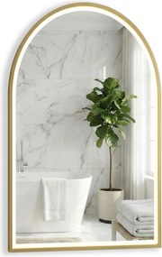 Rea Dart, LED zrkadlo 60x100cm, zlatá matná, HOM-06519