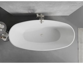 Mexen Lira, voľne stojaca vaňa, vzor, 170 x 80 cm, biela-čierna, oceľový prepad, 52831708075-97