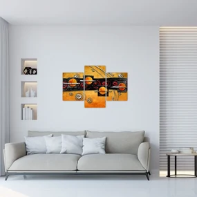 Obraz abstrakcie - Planéty (90x60 cm)
