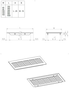 Strong 60 x 250 mm čierna mat 464042