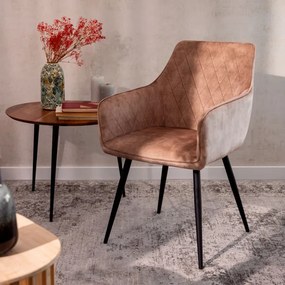 Jedálenská stolička SATORI zamatová béžová 894492