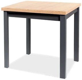 Jedálenský stôl Alfred (dub + čierna) (pre 4 osoby). Akcia -6%. Vlastná spoľahlivá doprava až k Vám domov. 1049841