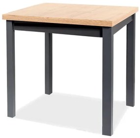 Jedálenský stôl Alfred (dub + čierna) (pre 4 osoby). Vlastná spoľahlivá doprava až k Vám domov. 1049841