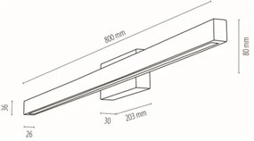 Spot-Light19912104 - LED kúpeľňové nástenné svietidlo AQUAVIVA LED/12W/230V IP44