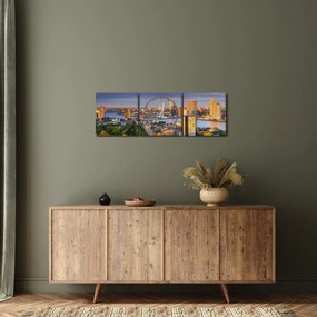Obraz - Panorama Rotterdamu, Holandsko (s hodinami) (90x30 cm)