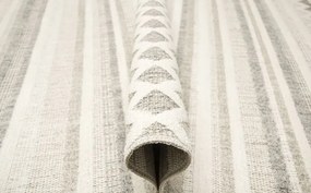 Koberec Cotton C102 Etno / kosoštvorce, krémový / sivý / béžový
