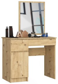 Kozmetický stolík so zrkadlom P-2/SL dub artisan ľavý