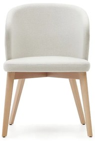 Krémovobiele čalúnené jedálenské kreslo Darice – Kave Home
