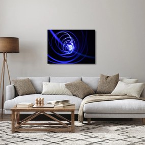 Sklenený obraz modrých špirál (70x50 cm)