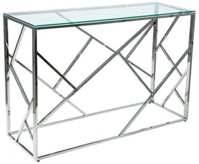 Príručný stolík: ESCADA C sklo/strieborný