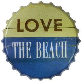Ceduľa vrchnák Love The Beach