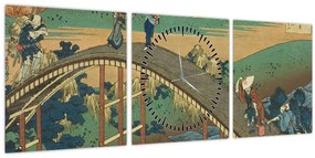Obraz - Katsushika Hokusai, Ariwara no Narihirafrom the series One Hundred, Poems Explained by the Nurse (Hyakunin isshu uba ga etoki), reprodukcia (s (90x30 cm)