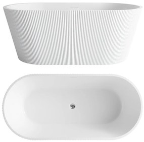 Rea Ofelia, voľne stojaca akrylátová vaňa 1700x740x595 mm, biela lesklá, REA-W0126