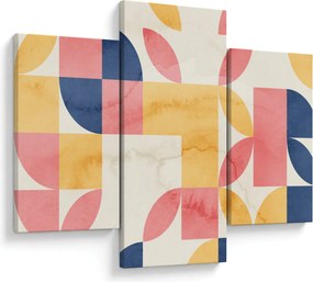 Obraz - Abstrakcia s retro vzormi (90x60 cm)