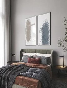 LED stmievateľná bielo-čierna stolná lampa Kedros