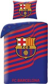 Bavlnené posteľné obliečky FC Barcelona – motív Blaugrana Waves - 100% bavlna - 70x90 cm + 140x200 cm