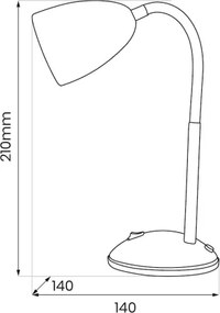Stolná lampa LOGIC 1xE27/60W/230V biela