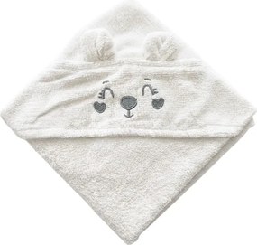 Detská osuška s kapucňou NUBI 75x75 cm, biela