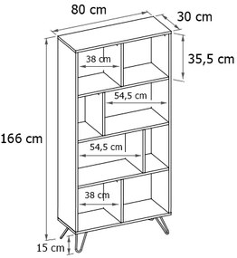 Policová knižnica SOLID Biela