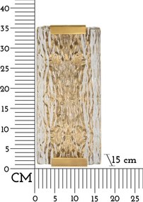 Sklenené nástenné svietidlo v zlatej farbe Oblin – Mauro Ferretti