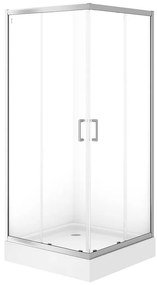 Sprchový kút štvorcový Brasco 90x90x190 chróm S168-006