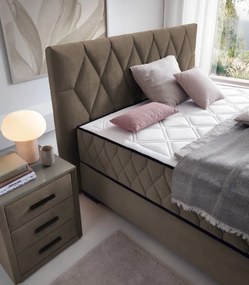 Posteľ Reve 180x200 cm, svetlo hnedá látka