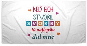 Sablio Uterák Keď Boh stvoril svokry, tú najlepšiu dal mne - 70x140 cm