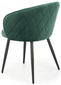 Dizajnová stolička Dasha tmavozelená