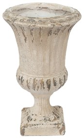 Béžový vintage kvetináč v tvare čaše Franchie - Ø 33*53 cm