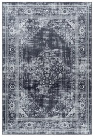 Ayyildiz, Kusový koberec Fiesta 4301 black, 200x290, čiernobiela, chodba / predsieň