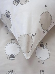 Bavlnená obliečka na vankúš Renforcé 70 × 90 cm – Ovečky Morning Yoga
