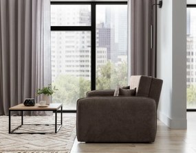 Rozkladacia 2-miestna pohovka LAINE, hnedá