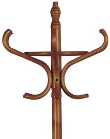 Drevený stojanový vešiak, tmavý dub, 52 x 186 cm