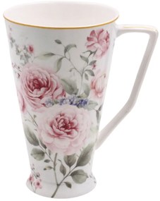 HOME ELEMENTS Porcelánový hrnček 500 ml, Ruža