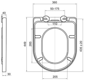 Mereo Mereo, WC kombi, vario odpad, kapotované, Smart Flush RIMLESS, keramické, vr. sedátka, MER-VSD91T2