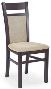 Stolička Gerard 2 drevo/tkanina tmavý orech/torent beige