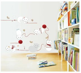 Samolepka Ambiance Cats and balls, 30 cm