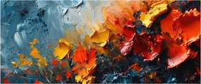 Obraz - Abstraktná maľba kvetov III. (120x50 cm)