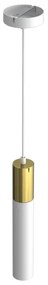 Luster na lanku CASSA 1xGU10/8W/230V biela/zlatá