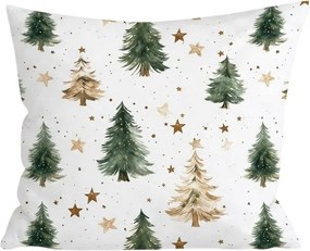 Bavlnená obliečka na vankúš CHRISTMAS FOREST 45x45 cm, farebný